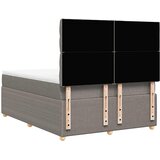  Krevet s oprugama i madracem smeđesivi 140 x 190 cm od tkanine | shoptok.hr