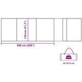 vidaXL Vetrobran za kampiranje sivo oranžen 508x130 cm vodoodporen | Shoptok.si