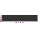 Balkonski zastor antracit 90 x 500 cm HDPE | Eponuda.com