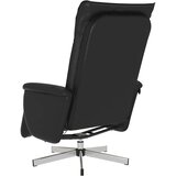  Masažni naslonjač od umjetne kože s osloncem za noge crni | shoptok.hr