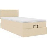  Otomanski okvir kreveta s madraca krem 90x190cm od tkanine | shoptok.hr