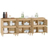  Komoda 3 kom boja hrasta sonome 60x35x70 cm konstruirano drvo | shoptok.hr