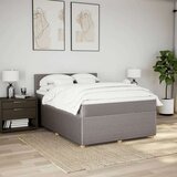vidaXL Krevet s oprugama i madracem smeđesivi 140 x 190 cm od tkanine | shoptok.hr