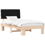  Krevetni okvir s tapiciranim uzglavljem Crna 100 x 200 cm | shoptok.hr