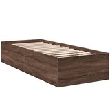  Okvir za krevet smeđi hrast 75x190 cm konstruirano drvo | shoptok.hr
