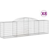  Lučne gabionske košare 8 kom 300x50x80/100 cm pocinčano željezo | shoptok.hr
