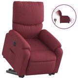  Električni naslonjač na podizanje od tkanine boja vina | shoptok.hr