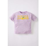 Defacto Baby Girl Regular Fit Crew Neck Slogan Printed Short Sleeved T-Shirt | shoptok.hr