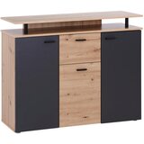 Mömax komoda leon, antracit, barva hrasta | Shoptok.si
