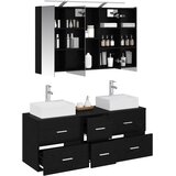  Set namještaja za kupaonicu 4 kom. Crni hrast | shoptok.hr