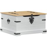 STORAGE box s policom Bijelo 78 x 78 x 45 cm Čvrsto borovo drvo | shoptok.hr