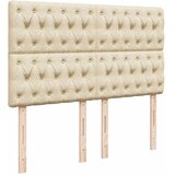  Krevet s oprugama i madracem krem 160x200 cm od tkanine | shoptok.hr