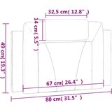 Jastuk za uzglavlje boja cappuccina 80 cm od umjetne kože | shoptok.hr