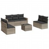  8-dijelni set vrtnih sofa od poliratana s jastucima svjetlosivi | shoptok.hr
