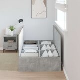  posteljni okvir s predali, inženirski les, betonsko siva, 90×200×31,5 cm | Shoptok.si