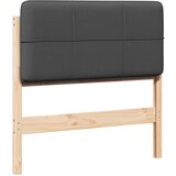  Tapecirani uzglavlje s uzglavljem Smeđa i tamno siva 80 cm | Eponuda.com