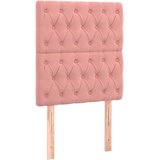  Okvir za krevet s uzglavljem ružičasti 80x200 cm baršunasti | shoptok.hr