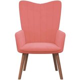  Stol za sproščanje s stolčkom roza žamet, (20957528) | Shoptok.si