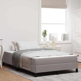  Postelja z vzmetnico z vzmetnico Taupe 120 x 200 cm blago | Shoptok.si