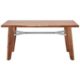 Bessagi Home jedilna miza jasper, barva akacije, siva, 90 x 160 cm | Shoptok.si