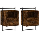  Noćni ormarići zidni 2 kom boja hrasta 40 x 30 x 61 cm drveni | shoptok.hr