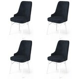 Hanah home Pare - Anthracite, White AnthraciteWhite Chair Set (4 Pieces) | ePonuda.com