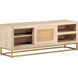 TV ormarić 110 x 30 x 40 cm od masivnog drva manga i željeza | shoptok.hr