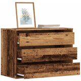  Kutna komoda s ladicama boja staro drvo 80x41x58 cm drveni | shoptok.hr