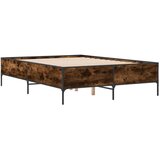  Okvir kreveta boja hrasta 120x200 cm konstruirano drvo i metal | shoptok.hr