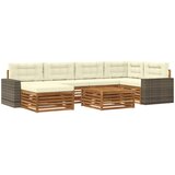  Set vanjskih sofa 7 kom. Prirodna i krem | shoptok.hr