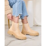 Resti Beige women's boots with decorative strap Loffdo | Shoptok.si