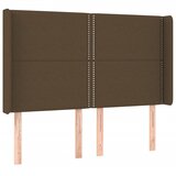  LED uzglavlje tamnosmeđe 147x16x118/128 cm od tkanine | shoptok.hr