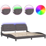  Okvir kreveta s LED-om bez madraca Zadar sivi 200 x 200 cm | shoptok.hr