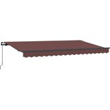  Skrovita tenda Smeđa 400 x 200 cm tkanina | shoptok.hr