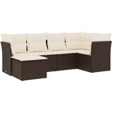  6-dijelni set vrtnih sofa od poliratana s jastucima smeđi | shoptok.hr
