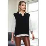 Dewberry 32632 Knitwear Womens Sweater-BLACK