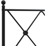  Metalni okvir za krevet s uzglavljem crni 120x200 cm | shoptok.hr