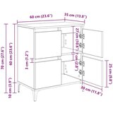  Komode 3 pcs Staro drvo 60 x 35 x 70 cm Konstruirano drvo | shoptok.hr