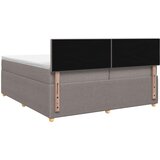  Boxspring krevet s madracem Sivosmeđa 200 x 200 cm Tkanina | shoptok.hr