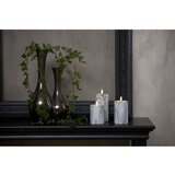 Star Trading Siva in bela betonska LED sveča Flamme Marble, višina 15 cm | Shoptok.si