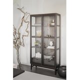 Rowico Smeđa vitrina u dekoru hrasta s kliznim vratima 100x203 cm Hazelton – | shoptok.hr