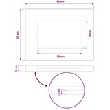  Pravokutni stolni vrh 50 x 30 x 3 cm Pravokutni - Bijela 90 x 55 x 3 5 cm Pravokutno | shoptok.hr