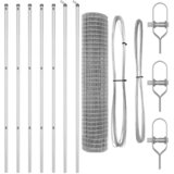 vidaXL evropska ograja s 7 stebri 1.6x10 m galvanizirano jeklo Cene