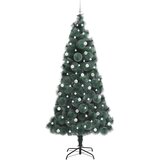  Umjetno božićno drvce s lampicama i setom kuglica Zelena 240 cm | shoptok.hr
