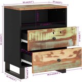  Nočna omarica 50x33x62 cm trden predelan les in inženirski les, (20733436) | Shoptok.si