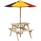  Piknik miza s sončnikom in klopmi za otroke, (5000329594) | Shoptok.si