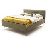 Meise Möbel Zeleni tapecirani bračni krevet s prostorom za odlaganje s podnicom 160x200 cm Lotte - Cijene
