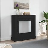 vidaXL Obloga za kamin Črni hrast 90x30x90 cm Inženirski les | Shoptok.si