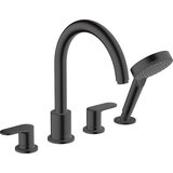 Hansgrohe 71456670 Vernis Blend črna armatura za kad s tuš ročko za namestitev na rob kadi | Shoptok.si