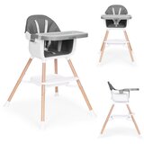 ECO TOYS Dječja stolica za hranjenje 2-u-1, siva, | shoptok.hr